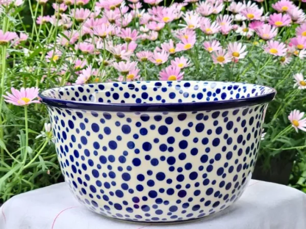 Schale, Ø27 cm,13 cm, 5000 ml, Crazy Dots, BSN A-0318^Bunzlauer Keramik Online