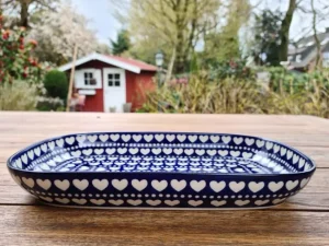 Schale / Platte, 26x16x3 cm, 900 ml, Ich Dich auch, BSN m-481^Bunzlauer Keramik Outlet