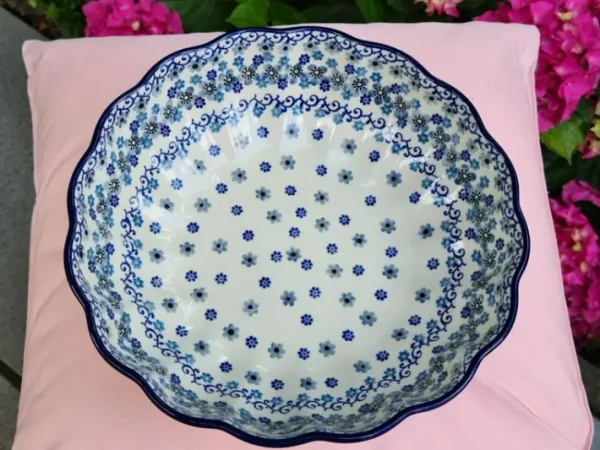 Schale mit gewelltem Rand, Ø 27,5 cm, Höhe 7,5 cm, Winter Garden, BSN J-4661^Bunzlauer Keramik Online