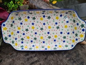 Schale, 32x18 cm,5 cm, Sterne^Bunzlauer Keramik Discount