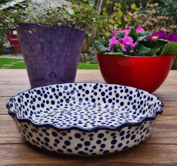 Schale/Tarteform, Ø 28 cm, 6 cm hoch, Crazy Dots^Bunzlauer Keramik Hot