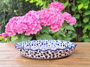 Schale/Tartform, 1400 ml, Ø 25,5 cm, Crazy Dots, BSN A-1632^Bunzlauer Keramik New