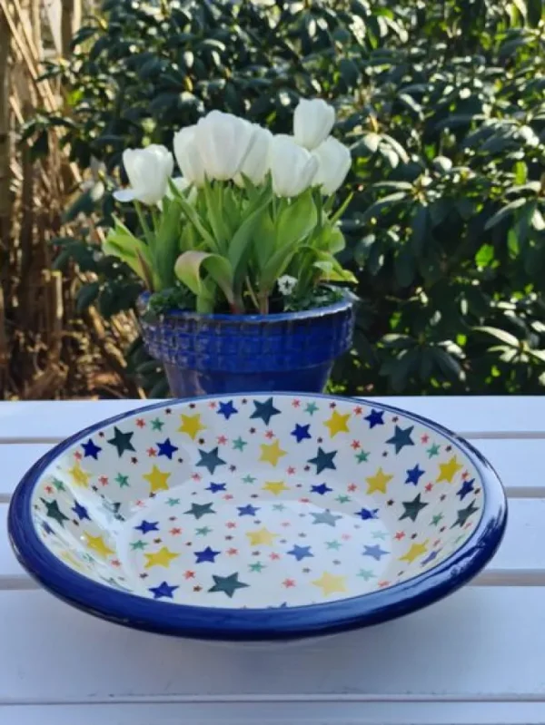 Suppenteller, Ø 21,5 cm, Sterne^Bunzlauer Keramik New