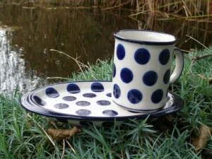 Tablett / Unterteller ohne Becher, 21,5 x 13 cm, Tradition 28, BSN m-610^Bunzlauer Keramik Sale