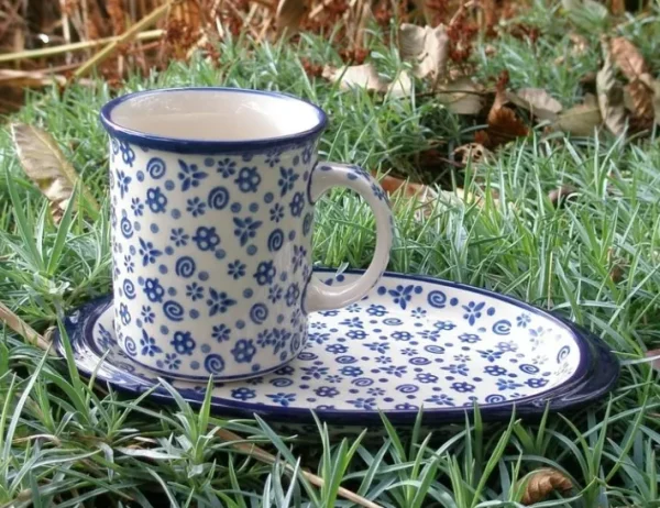 Tablett / Unterteller ohne Becher, 21,5 x 13 cm, Tradition 12, BSN m-626^Bunzlauer Keramik Best
