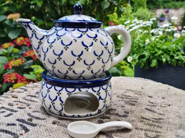 Teekanne mit Stövchen, 1200 ml, Tradition 25 - BSN 6817^Bunzlauer Keramik New