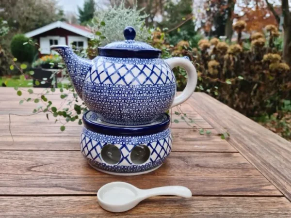 Teekanne mit Stövchen, 1200 ml, Tradition 2 - BSN 4020^Bunzlauer Keramik Discount