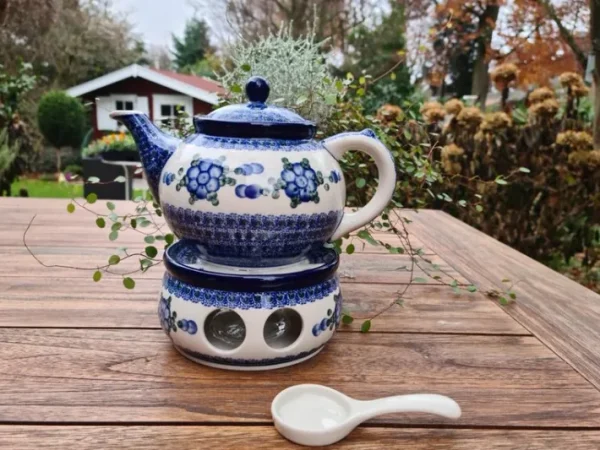 Teekanne mit Stövchen, 1200 ml, Trad. 9 - BSN 4018^Bunzlauer Keramik Fashion