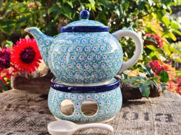 Teekanne mit Stövchen, 1200 ml, Smile^Bunzlauer Keramik Sale
