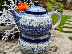 Teekanne mit Stövchen, 1200 ml, Floral Party^Bunzlauer Keramik Clearance
