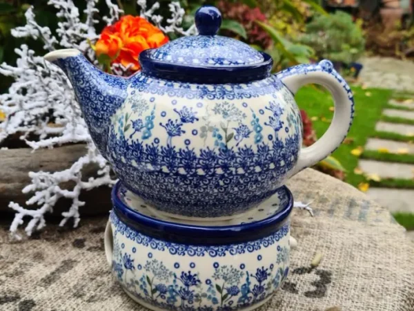 Teekanne mit Stövchen, 1200 ml, Floral Party^Bunzlauer Keramik Clearance