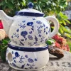 Teekanne mit Stövchen, 1200 ml, Flower Festival^Bunzlauer Keramik Outlet