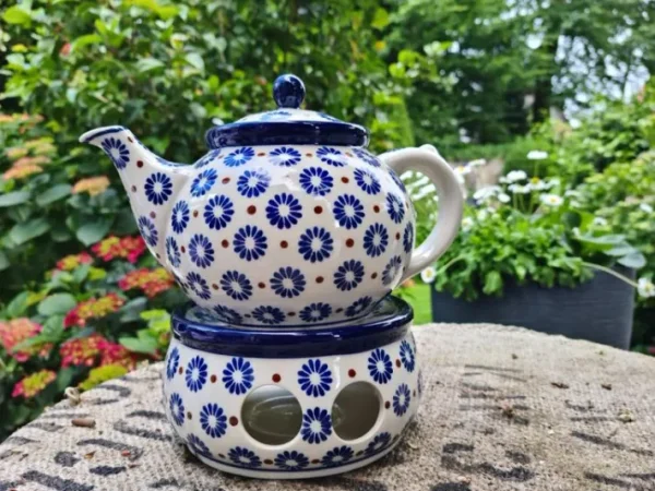 Teekanne mit Stövchen, 1200 ml, Tradition 39^Bunzlauer Keramik Best