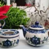 Teekanne mit Stövchen, Miniatur, Tradition 9 - BSN 1578^Bunzlauer Keramik Hot