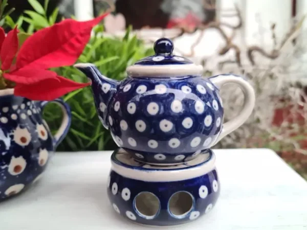 Teekanne mit Stövchen, Miniatur, Tradition 5 - BSN 2690^Bunzlauer Keramik Fashion