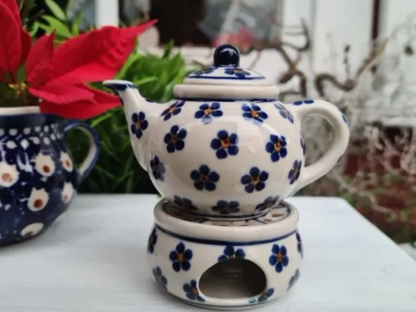 Teekanne mit Stövchen, Miniatur, Tradition 3 - BSN 5834^Bunzlauer Keramik Fashion