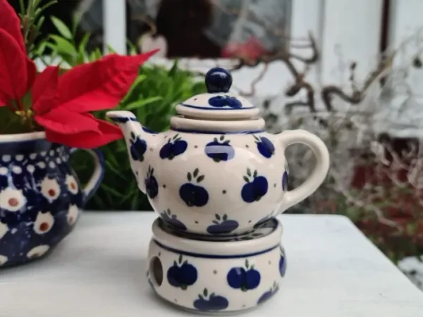 Teekanne mit Stövchen, Miniatur, Tradition 22 - BSN 1851^Bunzlauer Keramik Sale