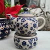 Teekanne mit Stövchen, Miniatur, Tradition 12 - BSN 5839^Bunzlauer Keramik New
