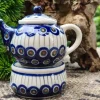 Teekanne mit Stövchen, Miniatur, Tradition 10 & 13 - BSN 2238^Bunzlauer Keramik Clearance