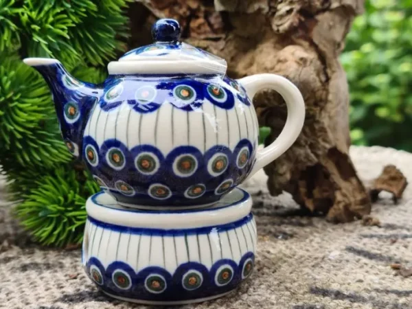Teekanne mit Stövchen, Miniatur, Tradition 10 & 13 - BSN 2238^Bunzlauer Keramik Clearance