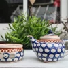 Teekanne mit Stövchen, Miniatur, Tradition - BSN 2173^Bunzlauer Keramik Online