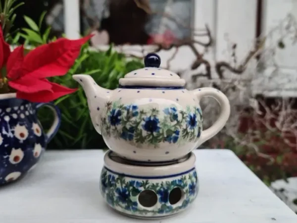 Teekanne Stövchen, Miniatur, Höhe 9 cm, Tradition 7, - BSN 5836^Bunzlauer Keramik Hot