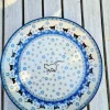 Teller, Ø 20 cm, Katze weiß^Bunzlauer Keramik New