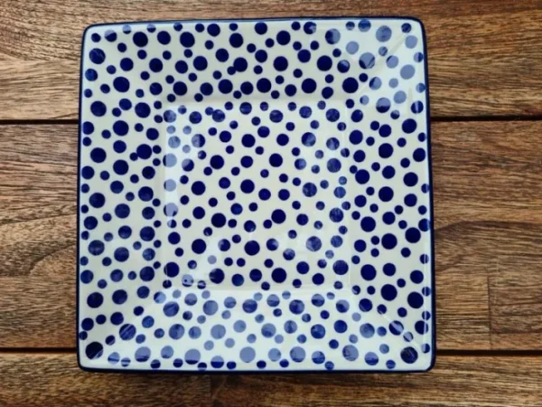 Teller / Platte 20x20 cm, Crazy Dots, BSN A-0366^Bunzlauer Keramik Fashion