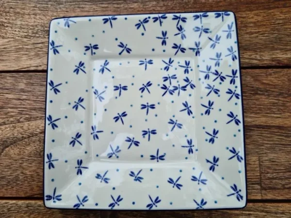 Teller / Platte 20x20 cm, Damselfly, BSN A-0234^Bunzlauer Keramik Online