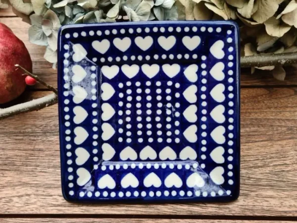 Teller / Platte 15x15 cm, Ich Dich auch, BSN s-457^Bunzlauer Keramik Sale