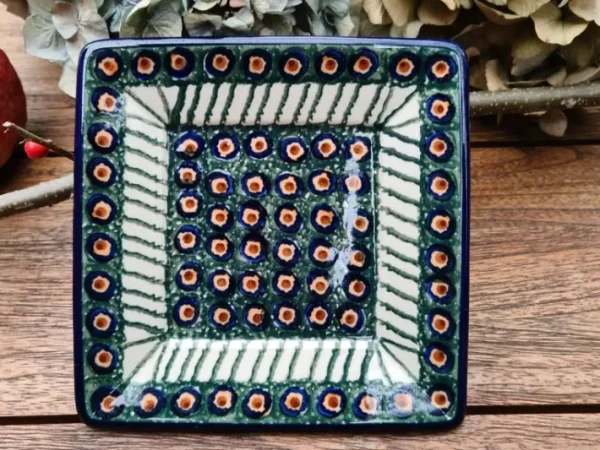 Teller / Platte 15x15 cm, Tradition 1, BSN C006^Bunzlauer Keramik Hot