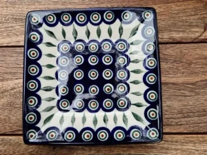 Teller / Platte 20x20 cm, Tradition 10, BSN m-074^Bunzlauer Keramik New