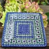 Teller / Platte 15x15 cm, Unikat 58^Bunzlauer Keramik Discount