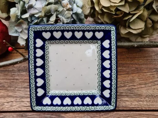 Teller / Platte 15x15 cm, White Valentine, BSN R-159^Bunzlauer Keramik Clearance