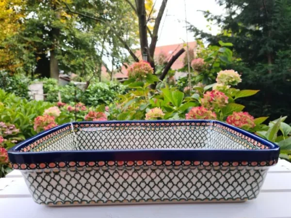 Unikat, Schale groß Luxus, 32 x 27 x 8 cm, aus dem Showroom, alte mit Glasurrissen^Bunzlauer Keramik Discount