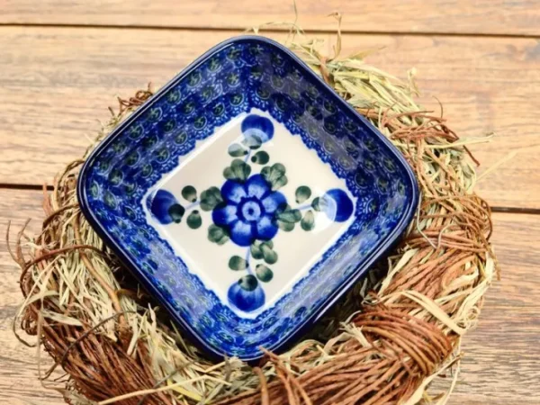 Viereckschale, 9,5 x 9,5 cm, Höhe 4,5 cm, Tradition 9, BSN 1274^Bunzlauer Keramik New