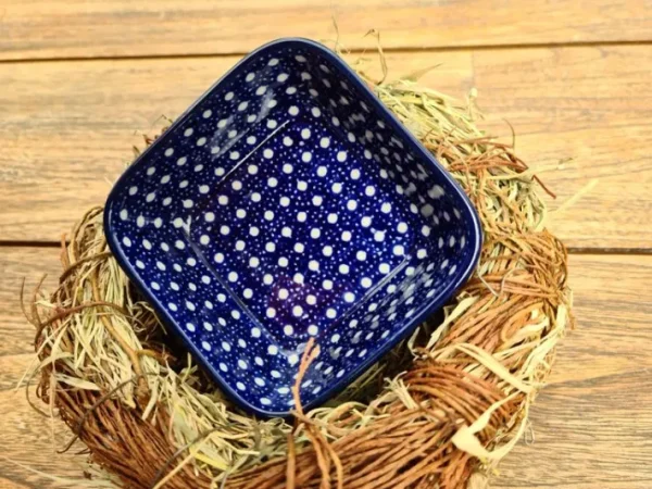 Viereckschale, 9,5 x 9,5 cm, Höhe 4,5 cm, Unikat 22- BSN 10429^Bunzlauer Keramik Outlet
