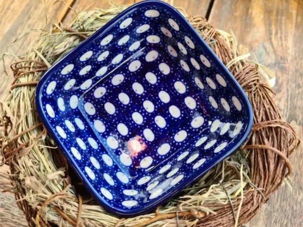 Viereckschale, 9,5 x 9,5 cm, Höhe 4,5 cm, Tradition 4, BSN 1869^Bunzlauer Keramik Online