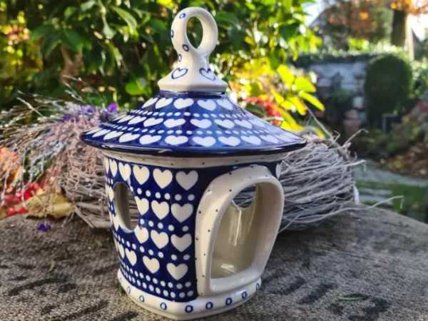 Vogelhaus , ca. Höhe 20 cm, 16 x 14 cm, Ich Dich auch^Bunzlauer Keramik Best
