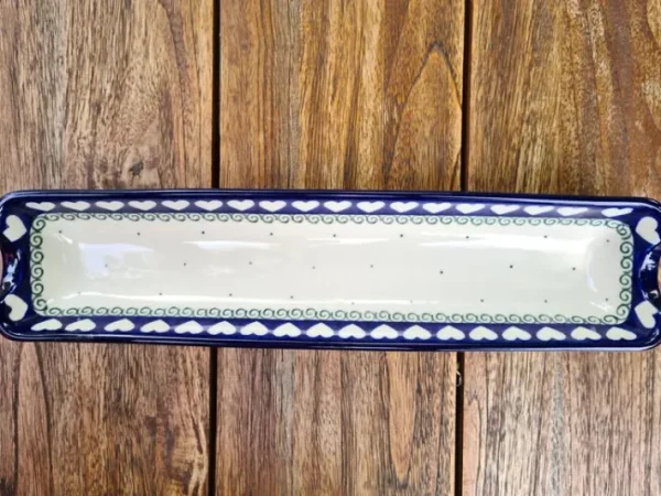 Vorspeisenschale, 34 cm lang, polish pottery - White Valentin^Bunzlauer Keramik Outlet