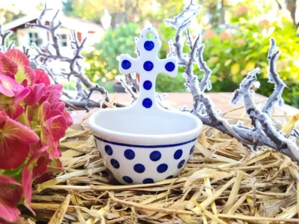 Weihwasserbecken, Höhe 14 cm, Tradition 24, Bunzlauer Geschirr^Bunzlauer Keramik Discount