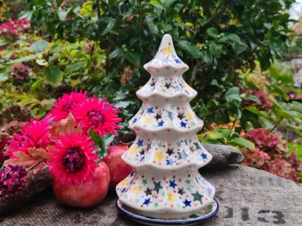 Windlicht Weihnachtsbaum XXL 25 cm, Sterne^Bunzlauer Keramik Hot