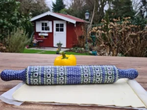 XXL Teigrolle / Kuchenrolle, 45cm, Unikat 58^Bunzlauer Keramik New